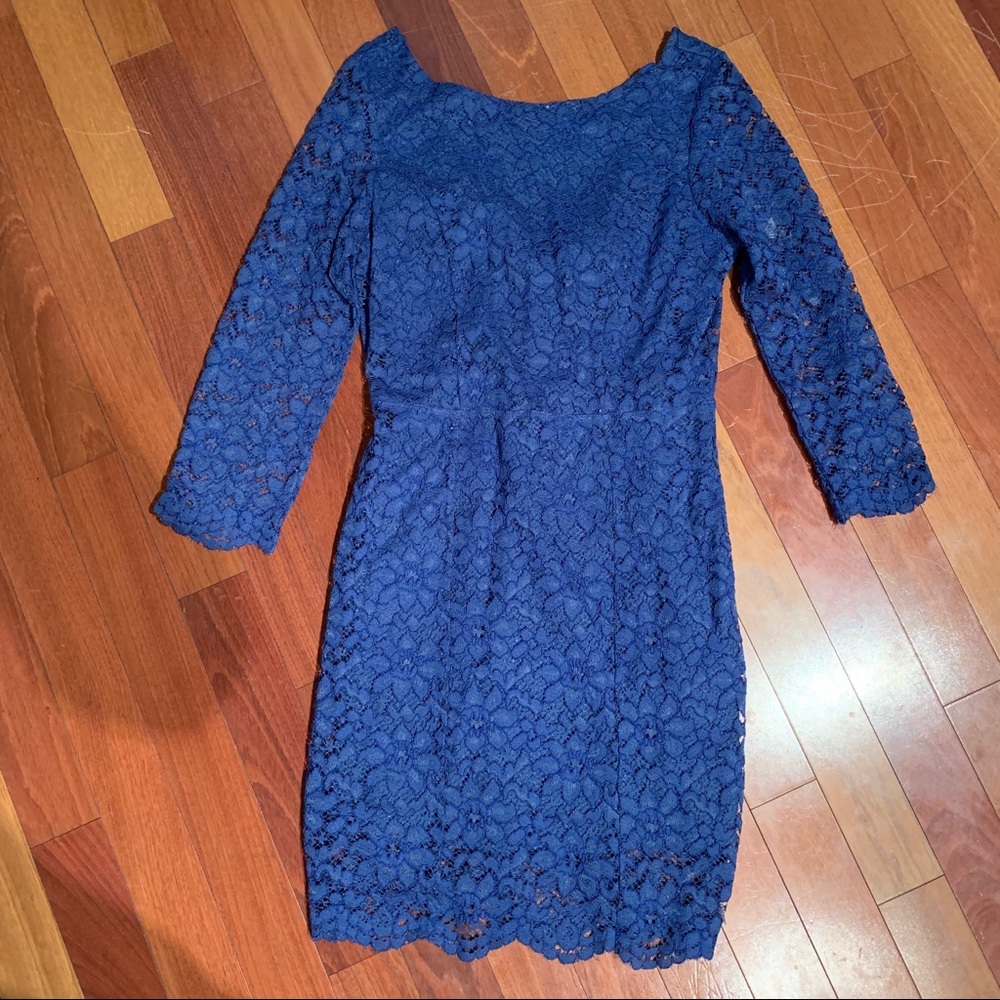Blue lace dress